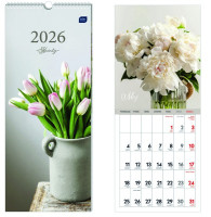 Kalendarz paskowy 17x41cm Kwiaty Interdruk